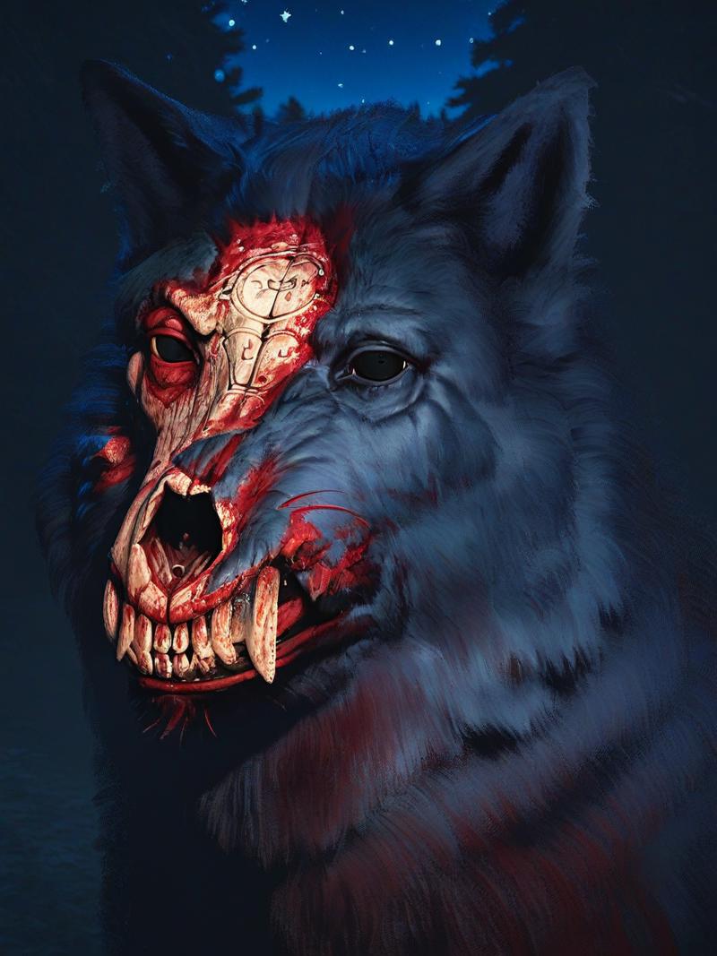 00001-3430244597-mephisto male wolf fangs black_eyes standing, fluffy wet fur blood, score_9, score_8_up, score_7_up, score_6_up, score_5_up, sco.png